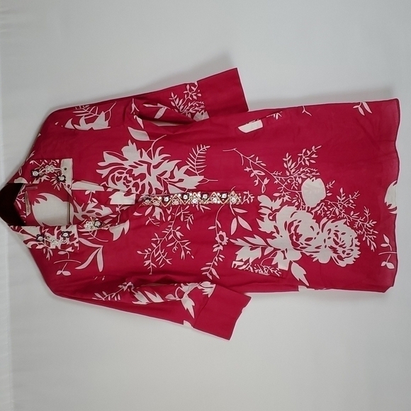 Soft Surroundings Tops - SOFT Surroundings Floral Tunic  Coverup/Loungewear Embellished *Small